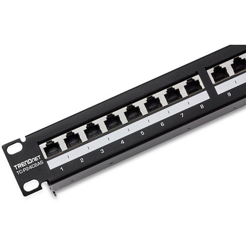 TRENDnet TC-P24C6AS 24-Port Cat6A Shielded 1U Patch Panel