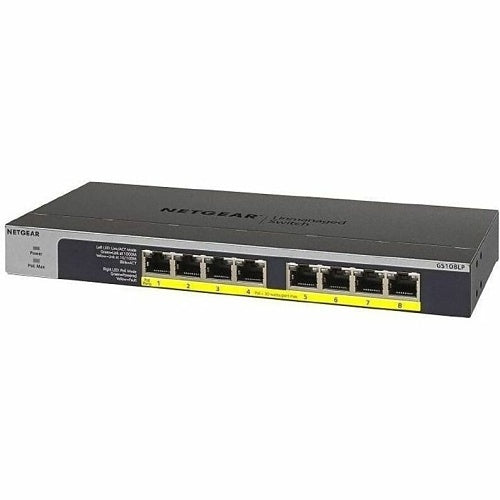 Netgear GS108LP 8-Port Gigabit Ethernet PoE+ Unmanaged Switch with FlexPoE (60W)