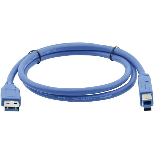 Kramer 96-0235003 C-USB3/AB-3 USB Cable, USB 3.0 A(M) to B(M) Cable, 3'