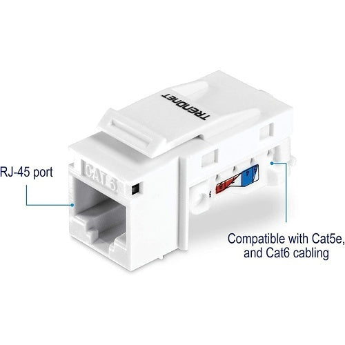 TRENDnet TC-K25C6 CAT6 Keystone Jack, 25-Pack