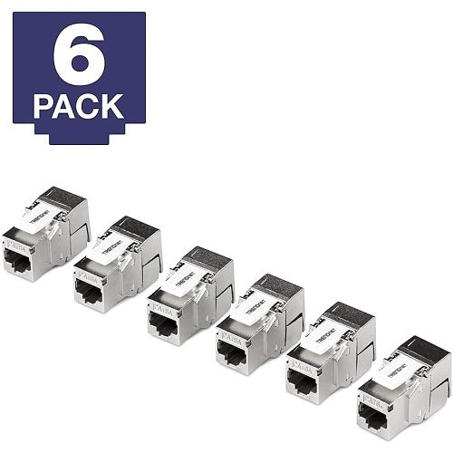 TRENDnet TC-K06C6A Shielded CAT6A Keystone Jack, 6-Pack, RJ-45