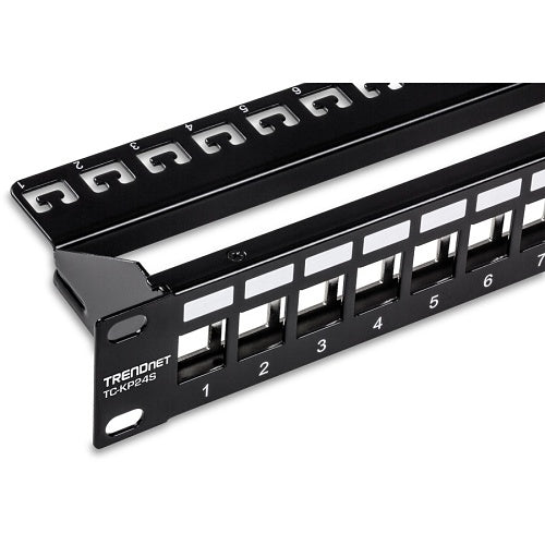 TRENDnet TC-KP24S 24-Port Blank Keystone Shielded 1U Patch Panel