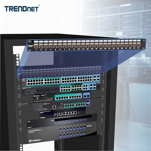 TRENDnet TC-KP24S 24-Port Blank Keystone Shielded 1U Patch Panel