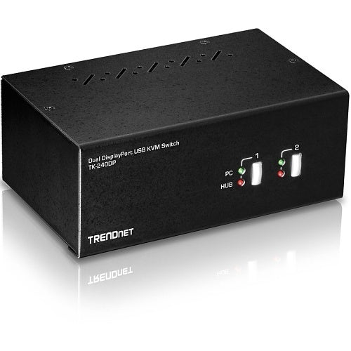TRENDnet 2-Port Dual Monitor Display Port KVM Switch