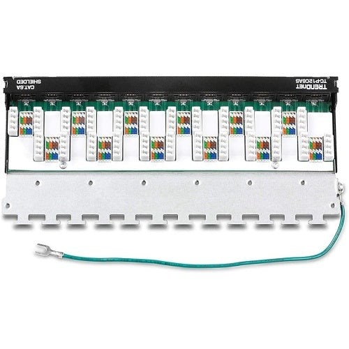 TRENDnet TC-P12C6AS 12-Port Cat6A Shielded Wall Mount Patch Panel