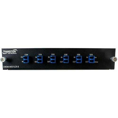 Lantronix CWDM-M551LCR-B Demultiplexer and Multiplexer, Coarse Wavelength Division Multiplexing (CWDM), 4-Channel OSC Duplex LC
