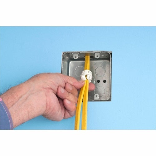 Arlington NM94X Plastic Push-In Cable Grommet, White