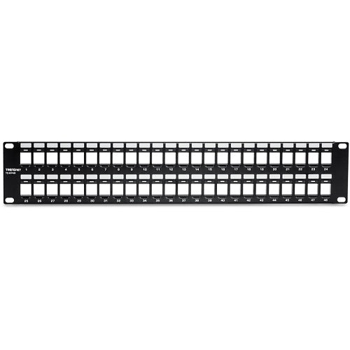 TRENDnet TC-KP48 48-Port Blank Keystone Shielded 2U HD Patch Panel