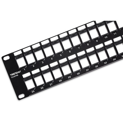 TRENDnet TC-KP48 48-Port Blank Keystone Shielded 2U HD Patch Panel