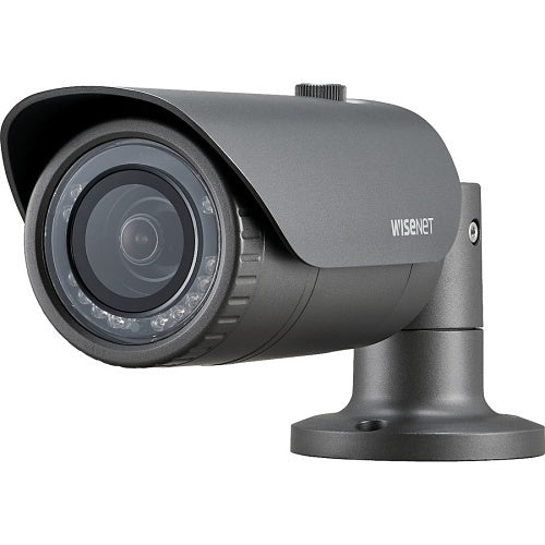 Hanwha HCO-7010RA HD+ Series 4MP Outdoor Analog HD IR Bullet Camera, 2.8mm Lens, Dark Gray