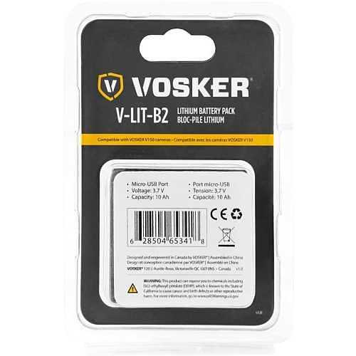 VOSKER V-LIT-B2 Extra Rechargeable Lithium Battery Pack for VOSKER V150 Mobile Security Cameras