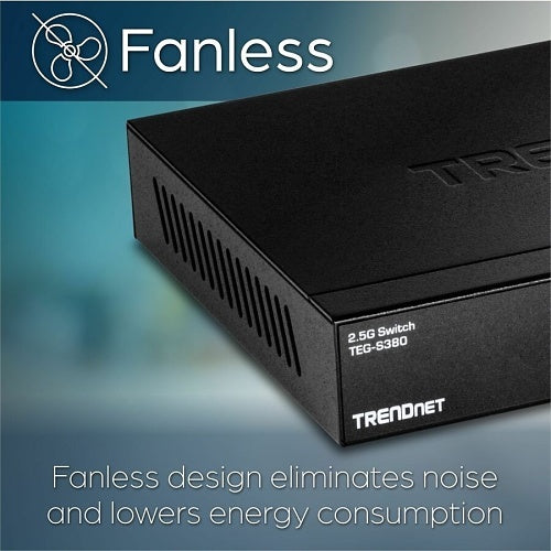 TRENDnet TEG-S380 8-Port Unmanaged 2.5G Switch, 40Gbps
