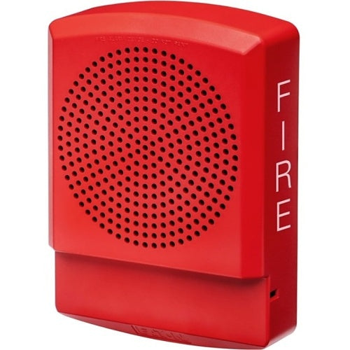 Eaton ELFHNR Wheelock Eluxa Low Frequency Sounder, Wall, FIRE Lettering, 24V, Indoor, Red