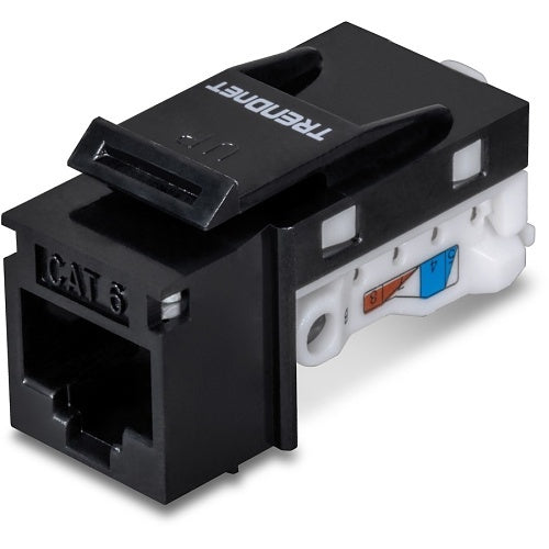 TRENDnet TC-K25C6BK CAT6 Keystone Jack, 25-Pack, Black