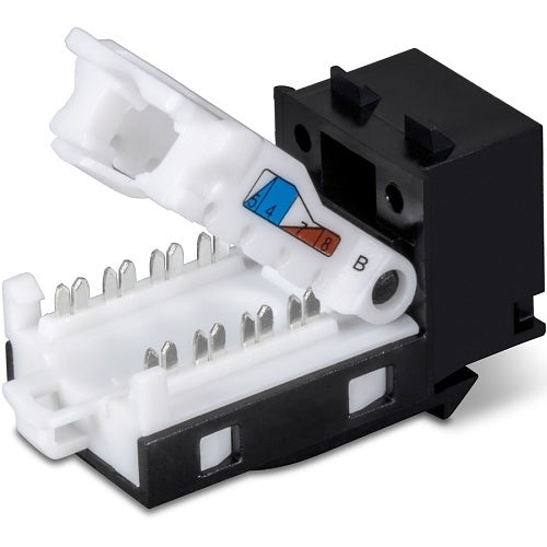 TRENDnet TC-K25C6BK CAT6 Keystone Jack, 25-Pack, Black