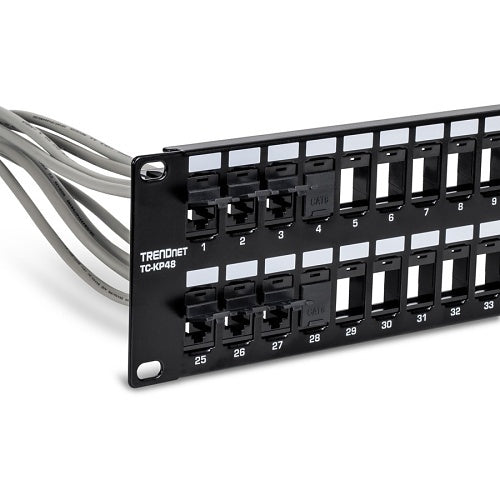 TRENDnet TC-K25C6BK CAT6 Keystone Jack, 25-Pack, Black