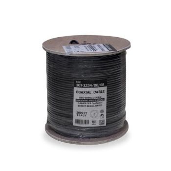 RG6 Direct Burial 1000\' Spool Standard Shield Black