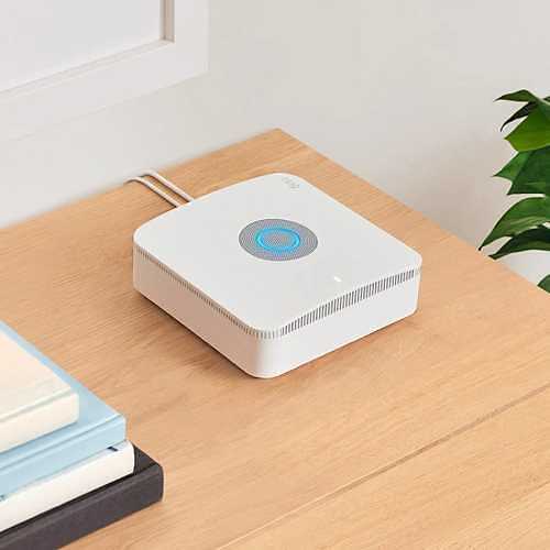 Ring Alarm Pro Base Station with Built-in eero Wi-Fi Router, Includes Plug-In Adapter 100-240VAC, 50-60 Hz and 24 hr Battery Back-Up, White (B08HSRZ58F)