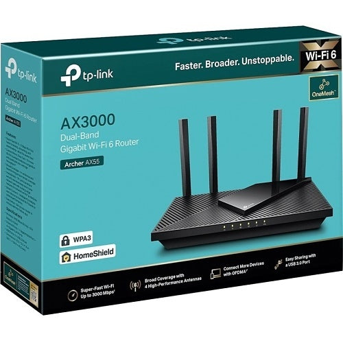 TP-Link ARCHER AX55 AX3000 Dual Band Gigabit Wi-Fi Router