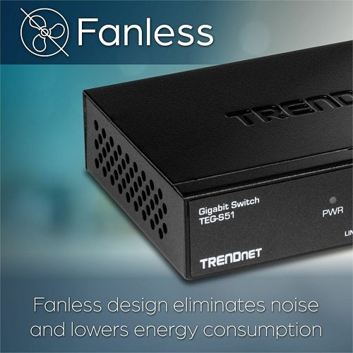 TRENDnet TEG-S51 5-Port Gigabit Desktop Switch
