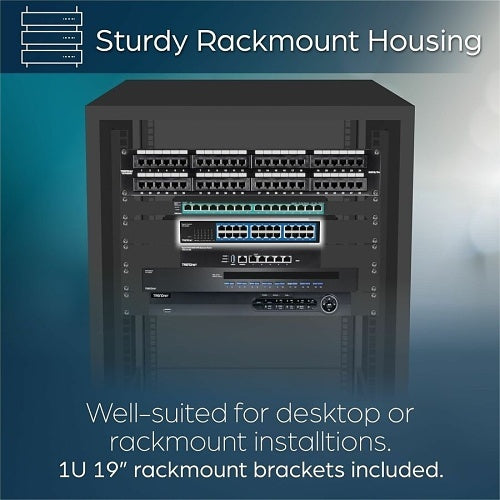TRENDnet TEG-S25D 24-Port Gigabit Desktop Switch RJ-45, Rack Mountable