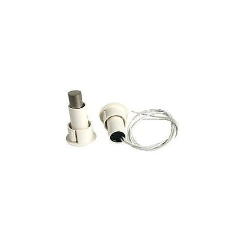 Edwards Signaling 1078C-M Recessed Steel Door Magnetic Contact with Wire Leads, 3/4\\" Diameter, Closed Loop, 3/8\\" Gap Size, Brown