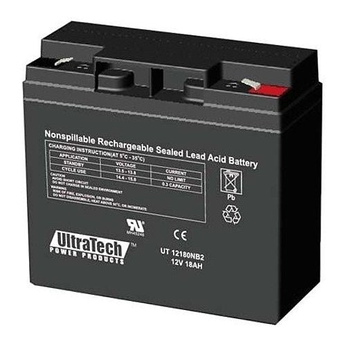 UltraTech IM-12180 12V 18AH Sealed Lead Acid Battery, F2 Terminal