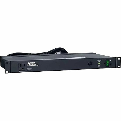 Lowell ACR-1509-S 19\\" 15A AC Power Distribution Panel with (9) NEMA 5-15R Receptacles and Basic Surge Protection