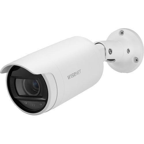 Hanwha ANO-L7082R A Series 4MP IR Bullet Camera, 3.3-10.3mm Varifocal Lens, IP66, White