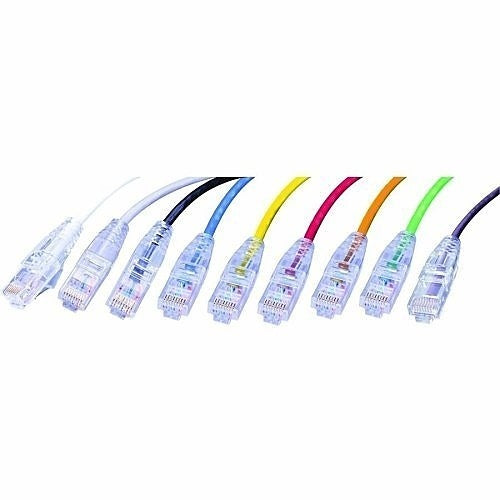 Vanco SCAT6-2BU Super Slim CAT6 Patch Cable, UTP, 550 MHz, Non Booted, 2\', Blue