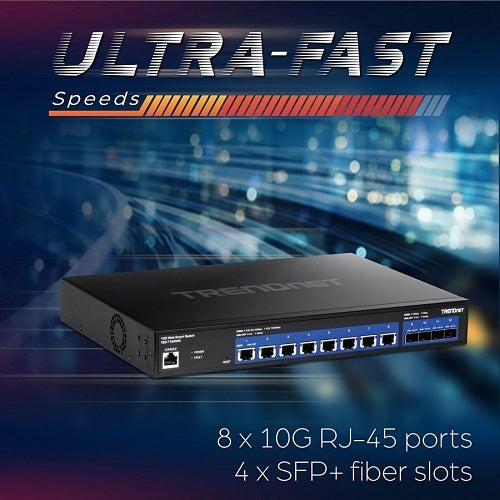 TRENDnet TEG-7124WS 12-Port 10G Web Smart Switch