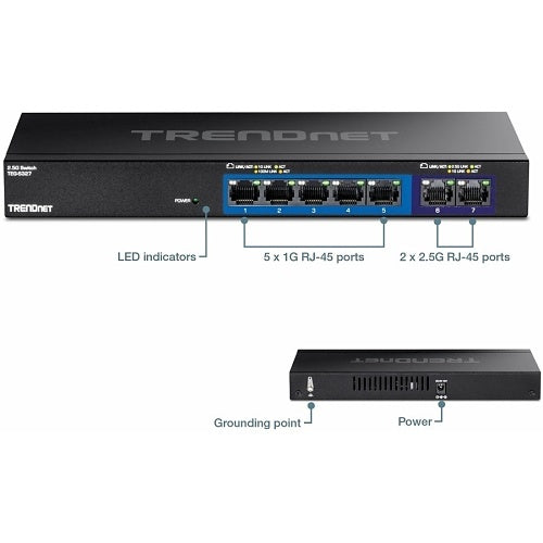 TRENDnet TEG-S327 7-Port Multi-Gig Network Switch