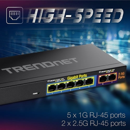 TRENDnet TEG-S327 7-Port Multi-Gig Network Switch