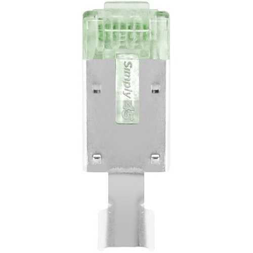 Simply45 S45-1650P Pro Series CAT6 STP Shielded, Pass-Through RJ45 Modular Plug with Cap45, 50-Piece