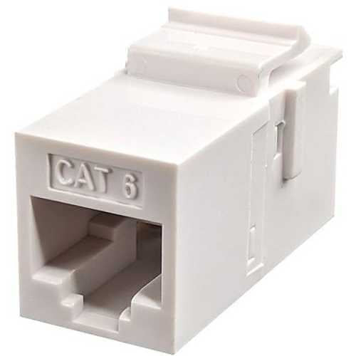 Simply45 S45-3260W CAT6 UTP Unshielded Keystone Feed-Thru Coupler, White