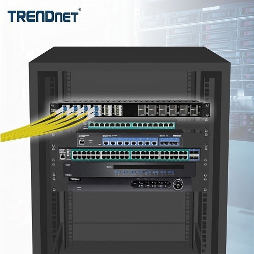 TRENDnet TC-KP24SA Blank Angled Keystone, Shielded Patch Panel, 24-Port, 1U