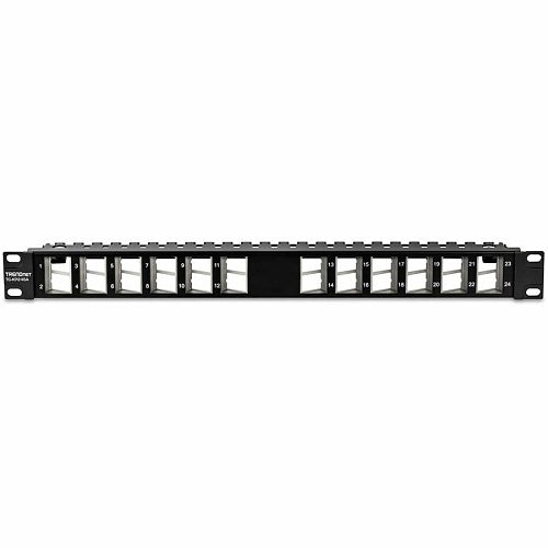 TRENDnet TC-KP24SA Blank Angled Keystone, Shielded Patch Panel, 24-Port, 1U