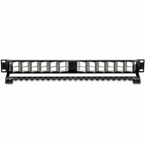 TRENDnet TC-KP24SA Blank Angled Keystone, Shielded Patch Panel, 24-Port, 1U