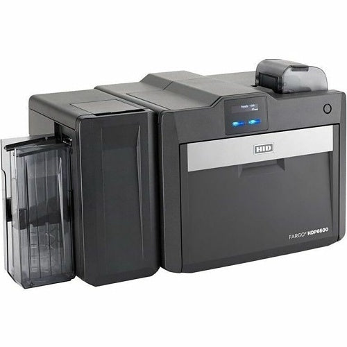 HID FARGO 94690 ID Badge Printer, HDP6600 Dual-Side Printer with Two Patch Material