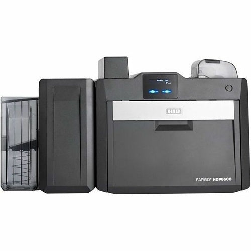 HID FARGO 94690 ID Badge Printer, HDP6600 Dual-Side Printer with Two Patch Material