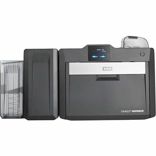 HID FARGO 94690 ID Badge Printer, HDP6600 Dual-Side Printer with Two Patch Material