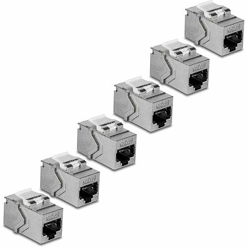 TRENDnet TC-KC06C6A CAT6a RJ-45 Keystone Inline Coupler, 6-Pack
