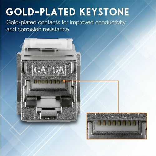 TRENDnet TC-KC06C6A CAT6a RJ-45 Keystone Inline Coupler, 6-Pack