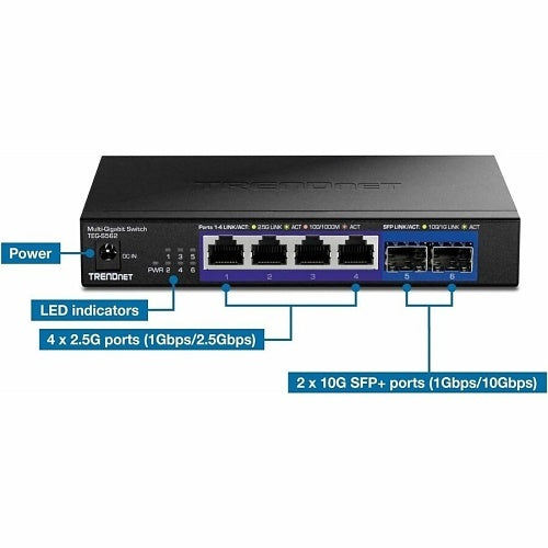 TRENDnet TEG-S562 6-Port Unmanaged Multi-Gig Network Switch