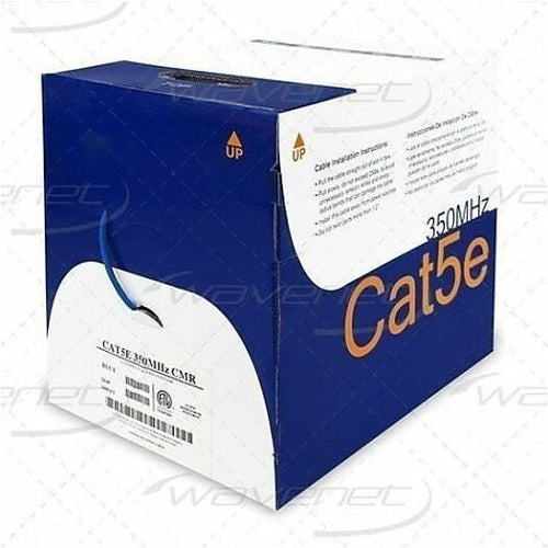 Wavenet 5E04URWH4 CAT5e 24/4 Pair Cable, Unshielded, Riser CMR, 1000\' (304.8m) Reel, White
