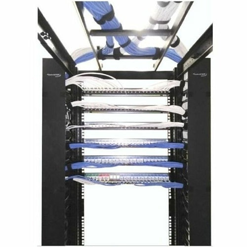 Wavenet 4POST-45U 4-Post, 45U Adjustable Open Frame Rack, Cold Rolled Steel, Black