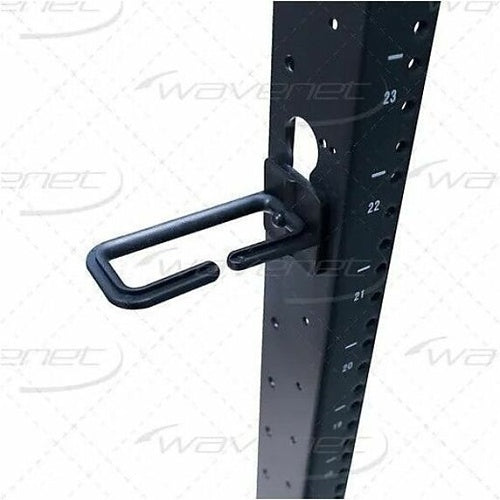 Wavenet 4POST-45U 4-Post, 45U Adjustable Open Frame Rack, Cold Rolled Steel, Black