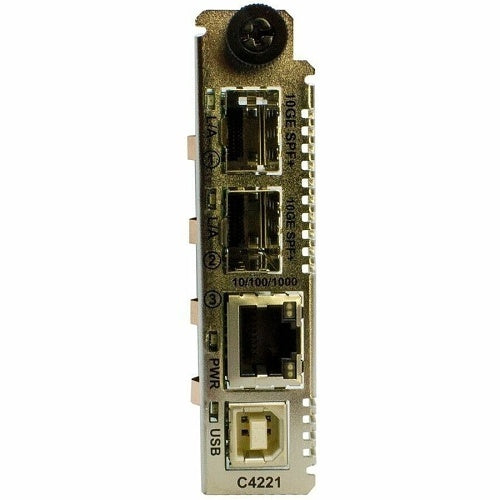 Lantronix C4221-4848 Media Converter, 10 Gigabit Ethernet to BaseX