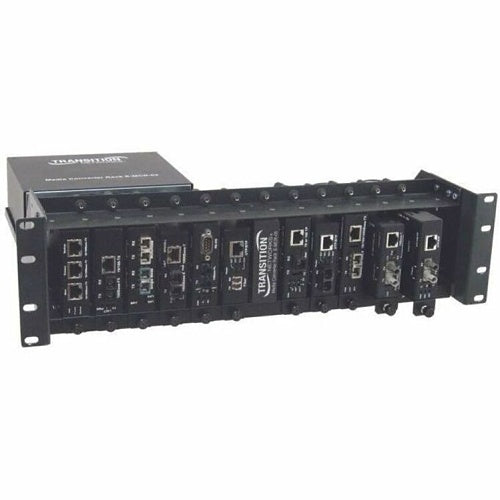 Lantronix E-MCR-05-OZ Ethernet Media Converter Rack Standard, 12V