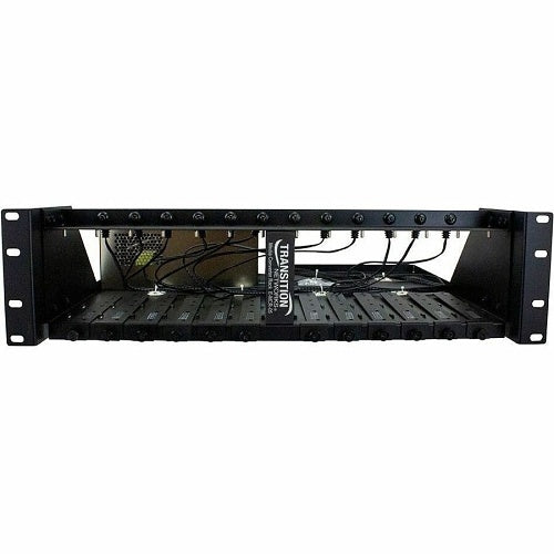 Lantronix E-MCR-05-BR Ethernet Media Converter Rack Standard, 12V
